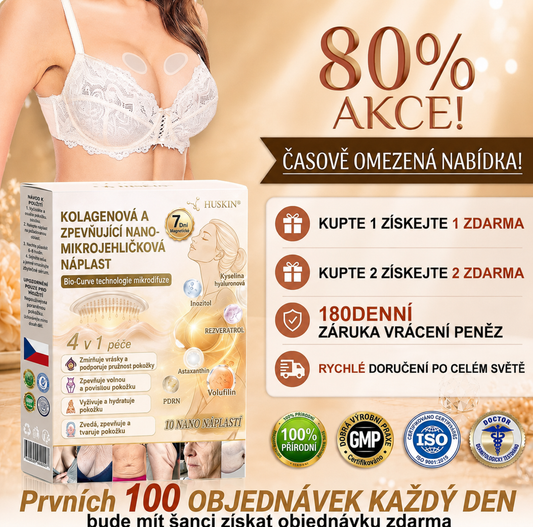 HISKIN®🏆 Náplast s nano mikrojehličkami pro objem, pozvednutí a zpevnění poprsí Volufiline + Exosome + Copper Peptide formule poháněná technologií buněčné obnovy